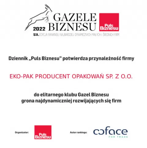 EKO-PAK w rankingu Gazele Biznesu